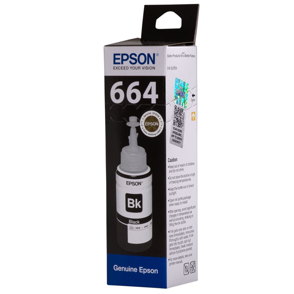 Epson Black 70 ml Ink Bottle T6641 - 664