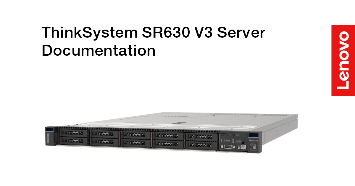 Lenovo Lenovo ThinkSystem SR630 V3 Server